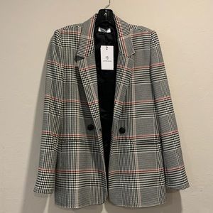 NWT Anime Bing Madeleine plaid blazer in XS